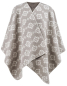 Preview: David Fussenegger Poncho Silvretta 'Aztek' 70 x 140 cm Schlamm- Beige