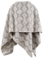 Preview: David Fussenegger Poncho Silvretta 'Aztek' 70 x 140 cm Schlamm- Beige