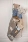 Preview: David Fussenegger Körnerkissen 'Hase' 16 x 29 cm Mittelblau