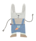 Preview: David Fussenegger Körnerkissen 'Hase' 16 x 29 cm Mittelblau