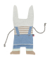 Preview: David Fussenegger Körnerkissen 'Hase' 16 x 29 cm Mittelblau