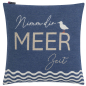 Preview: David Fussenegger Kissenhülle Nova 'Nimm dir Meer Zeit' 50 x 50 cm Marine- Blau