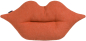 Preview: David Fussenegger Kissen gefüllt Silvretta 'Lips' 35 x 80 cm Dunkelorange