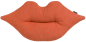 Preview: David Fussenegger Kissen gefüllt Silvretta 'Lips' 35 x 80 cm Dunkelorange
