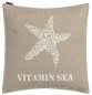 Preview: David Fussenegger Kissenhülle Nova 'Seestern Vitamin Sea' 50 x 50 cm Natur- Beige