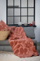 Preview: David Fussenegger Wohndecke Plaid Carla 'Flowers' 135 x 200 cm Kupfer