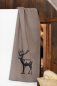 Preview: David Fussenegger Kurzflor- Wohndecke Savona 'Hirsch' 150 x 200 cm Schlamm- Beige