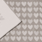 Preview: David Fussenegger Wohndecke Sylt 'Herzen/Love' 140 x 200 cm Rauch- Beige