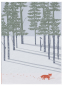 Preview: David Fussenegger Wohndecke Luca 'Fuchs im Wald' 140 x 200 cm Rohweiß