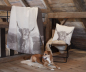 Preview: David Fussenegger Wohndecke Sylt 'Hochlandrind' 140 x 200 cm Rohweiß