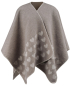 Preview: David Fussenegger Poncho Silvretta 'Herzen/Love' 70 x 140 cm Rauch- Beige
