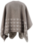 Preview: David Fussenegger Poncho Silvretta 'Herzen/Love' 70 x 140 cm Rauch- Beige