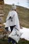 Preview: David Fussenegger Poncho Silvretta 'Hirsch' 70 x 140 cm Filz- grau
