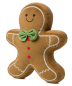 Preview: Gözze gefülltes Kissen Lebkuchen 'Mann' 27 x 34 cm Hellbraun