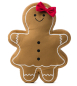 Preview: Gözze gefülltes Kissen Lebkuchen 'Frau' 27 x 34 cm Hellbraun