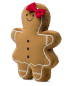 Preview: Gözze gefülltes Kissen Lebkuchen 'Frau' 27 x 34 cm Hellbraun