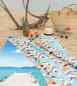 Preview: framsohn Strandtuch Liegetuch 'Bananenblatt' 75 x 180 cm #
