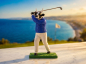 Preview: Golfer Cow Côte d’Azur Edition - Cowparade Kuh Medium