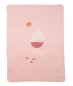 Preview: David Fussenegger Babydecke Maja 'Segelboot' 75 x 100 cm Altrosa