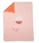 Preview: David Fussenegger Babydecke Maja 'Segelboot' 75 x 100 cm Altrosa