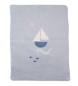 Preview: David Fussenegger Babydecke Maja 'Segelboot' 75 x 100 cm Hellblau