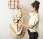 Preview: David Fussenegger Spieldecke Nova 'Mustermix' 145 x 145 cm Gold