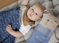 Preview: David Fussenegger Babydecke Juwel in der Puppe 'Bär' 70 x 90 cm Blau