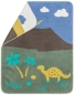 Preview: David Fussenegger Babydecke Mila 'Dinos' 75 x 100 cm Efeu - Grün
