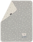 Preview: David Fussenegger Babydecke Mila mit Stick 'be happy' 75 x 100 cm Grau