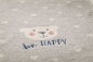 Preview: David Fussenegger Babydecke Mila mit Stick 'be happy' 75 x 100 cm Grau