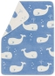 Preview: David Fussenegger Babydecke Maja 'Wal allover' 75 x 100 cm Mittelblau
