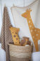 Preview: David Fussenegger Babydecke Lili mit Stick 'Giraffe' 70 x 90 cm Rohweiß