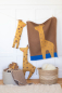 Preview: David Fussenegger Babydecke Lili mit Stick 'Giraffe' 70 x 90 cm Braun