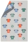 Preview: David Fussenegger Kinderdecke Juwel 'Fußball Trikots' 100 x 140 cm Grau