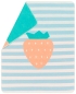 Preview: David Fussenegger Babydecke Juwel 'Erdbeere' 70 x 90 cm Hellblau
