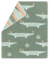 Preview: David Fussenegger Kinderdecke Juwel 'Krokos allover' 70 x 90 cm Efeu - Grün