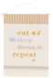 Preview: David Fussenegger Wandbehang Nova 'eat sleep...' 48 x 60 cm Rohweiß