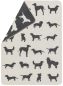Preview: David Fussenegger Hundedecke 'Hunde allover' 70 x 90 cm Rohweiß