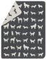 Preview: David Fussenegger Hundedecke 'Hundesilhouetten' 100 x 140 cm Anthrazit - Grau