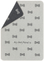 Preview: David Fussenegger Hundedecke 'my best friend/Knochen allover' 70 x 90 cm Filz - Grau