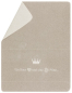 Preview: David Fussenegger Hundedecke 'ein Herz und eine Pfote' 100 x 140 cm Rauch - Beige