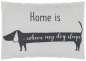 Preview: David Fussenegger Hundekissenhülle 'Dackel home is...' 60 x 90 cm Filz - Grau
