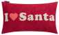 Preview: David Fussenegger Kissen gefüllt Silvretta 'I love santa' 30 x 50 cm Bordeaux- Rot