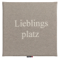 Preview: David Fussenegger Sitzkissen Porto 'Lieblingsplatz' 40 x 40 cm Rauch - Beige