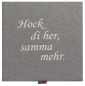 Preview: David Fussenegger Sitzkissen Porto 'Hock di her...' 40 x 40 cm Grau