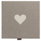 Preview: David Fussenegger Sitzkissen Porto 'Herz' 40 x 40 cm Rauch - Beige