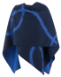 Preview: David Fussenegger Poncho Silvretta 'linear' 70 x 140 cm Marine- Blau