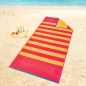 Preview: Dyckhoff Strandtuch Liegetuch 'Stripes' 80 x 180 cm Rot