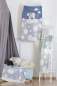 Preview: David Fussenegger Kinderdecke Mila 'Eisbär' mit Stick 100 x 150 cm Hellblau