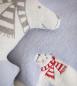 Preview: David Fussenegger Kinderdecke Mila 'Eisbär' mit Stick 100 x 150 cm Hellblau